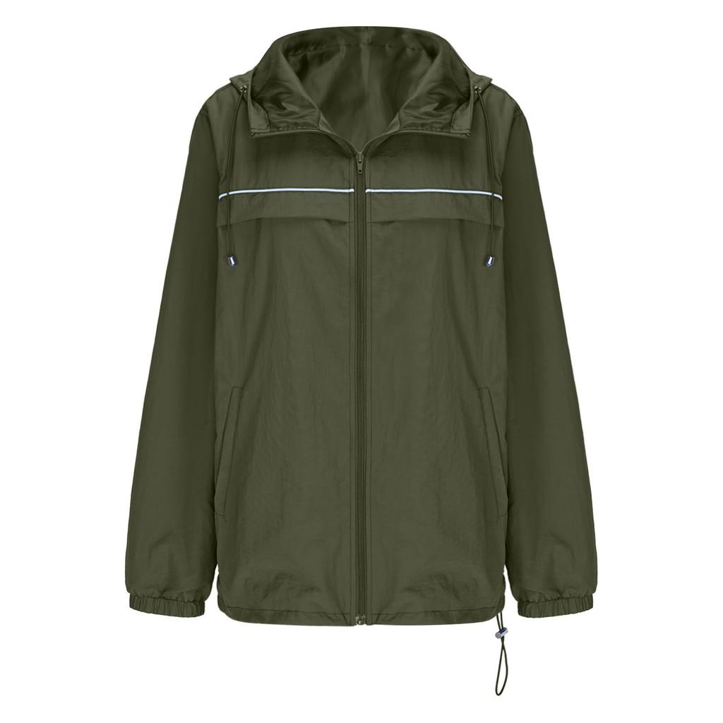 Men Waterproof Windbreaker, Lightweight Hooded Raincoat For Daily Casual