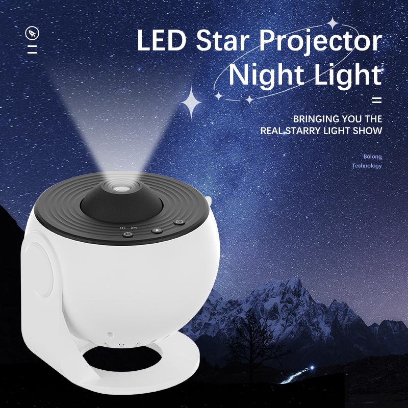 

LED Star Projector Galaxy Night Light Rotating Nebula Projector Lamp Living Room Decor White