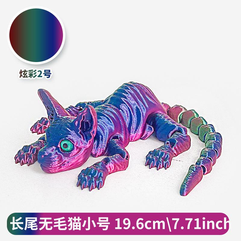 3D Printed Sphynx Cat Figurine Cute Hairless Cat Sculpture Modern Home Decoration Ornaments Creative Gifts For Cat Lovers Toy