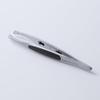KAI Stylish Tweezers Slanted Tip Silver Non-Slip HK0425