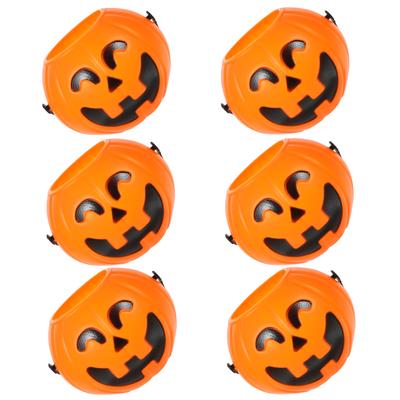 12Pcs Halloween Props Pumpkin Candy Bucket Reusable Plastic Storage Jar for Party Favors Outdoor Indoor Use