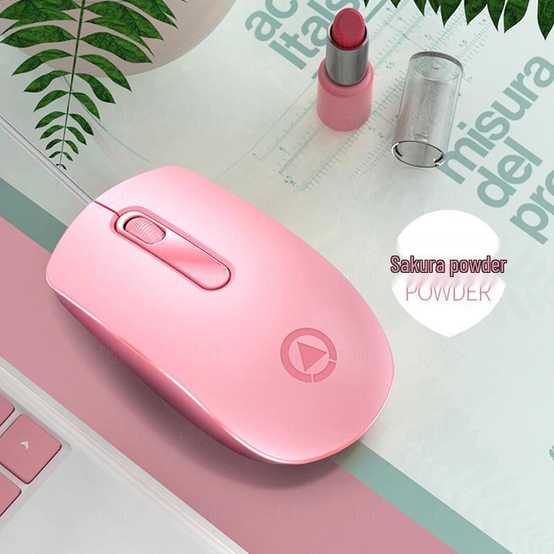 

Silver Pink G9 Wired Gaming Mouse with Weighted Design for Office and Laptop Use