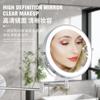 8 Inch Rechargeable Wall Mounted Bathroom Makeup Mirror with 3 Colors Lighting,Double Sided 10X Magnifying Lighted Vanity Mirror
