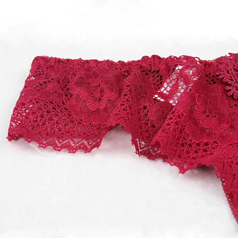 Blumen-Spitzen-G-String-Slips Damen Einfarbig Hüfttief Slips Baumwoll-Dessous Hohl-Tanga Unterwäsche Intimates