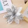 Christmas Flower Ornaments Glitter Artifical Flowers For Christmas Tree,Xmas Decoration For Home