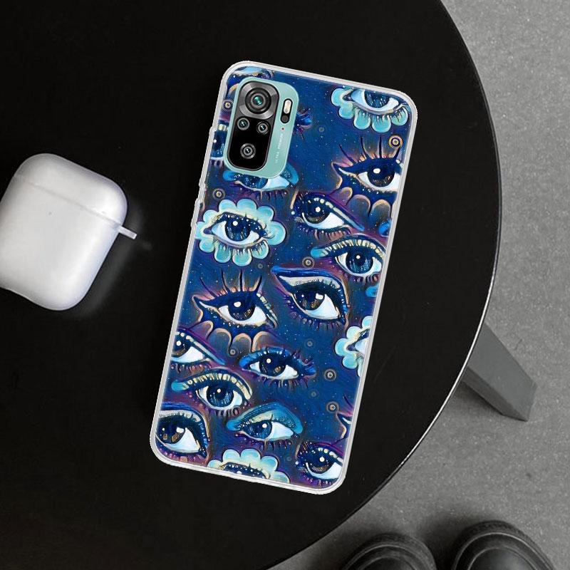 

Счастливый Синий Сглаз Чехол для Телефона для Xiaomi Redmi Note 15 14 13 12 11 Pro Plus 14S 12S 11S 11T 11E 10S 10 Индивидуальные Fundas Redmi Note 14 Pro 5G