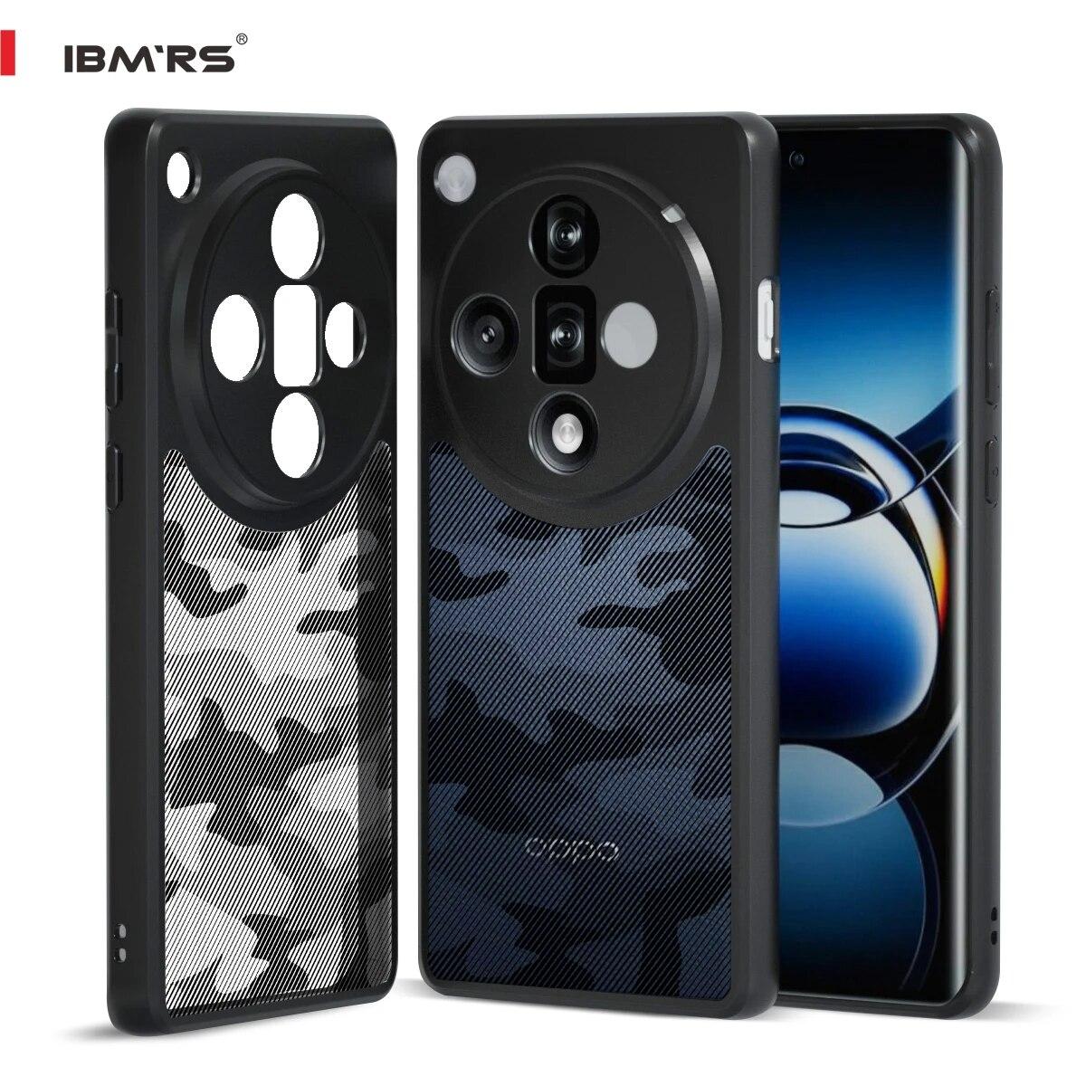 

(В комплекте ремешок на запястье)Чехол IBMRS для Oppo Find X7 Shockproof Phone Case, защитный чехол военного класса Camo Clear Transparent Case Art Camo