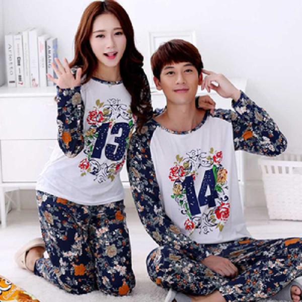 Autumn  Long Sleeve Men Pajama Sets for Men  Winter Cute Cartoon Sleepwear Suit Pyjamas Homewear Clothes