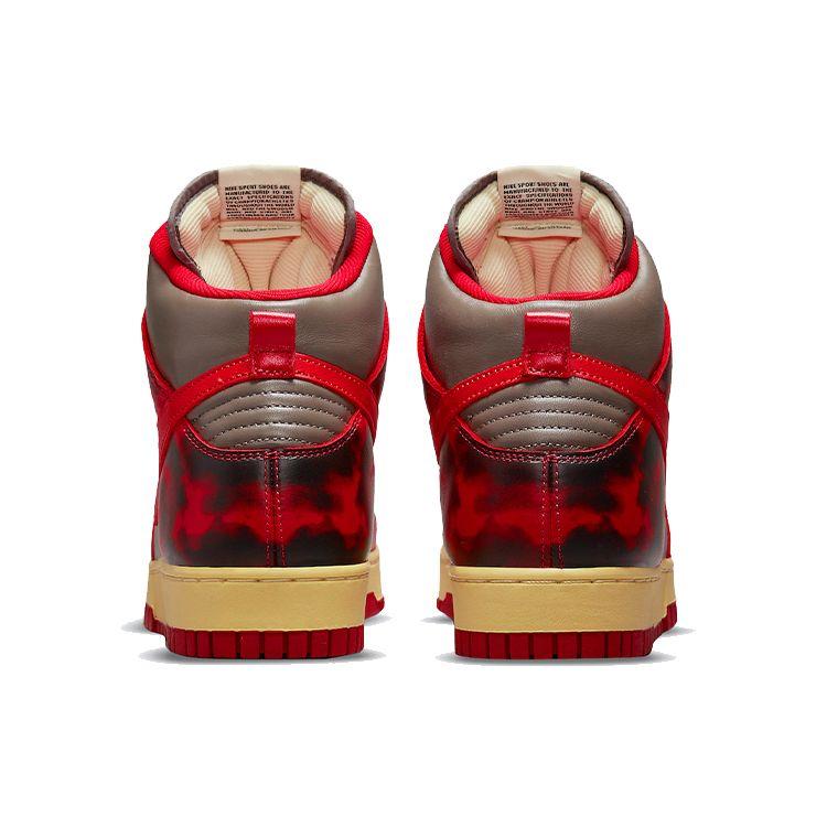 Nike Dunk High 1985 Acid Wash Unisex Sneakers Red University-Red Chile-Red DD9404-600