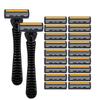 Durable 3-Layer Stainless Steel Safety Razor Blade for Easy Manual Hair Removal