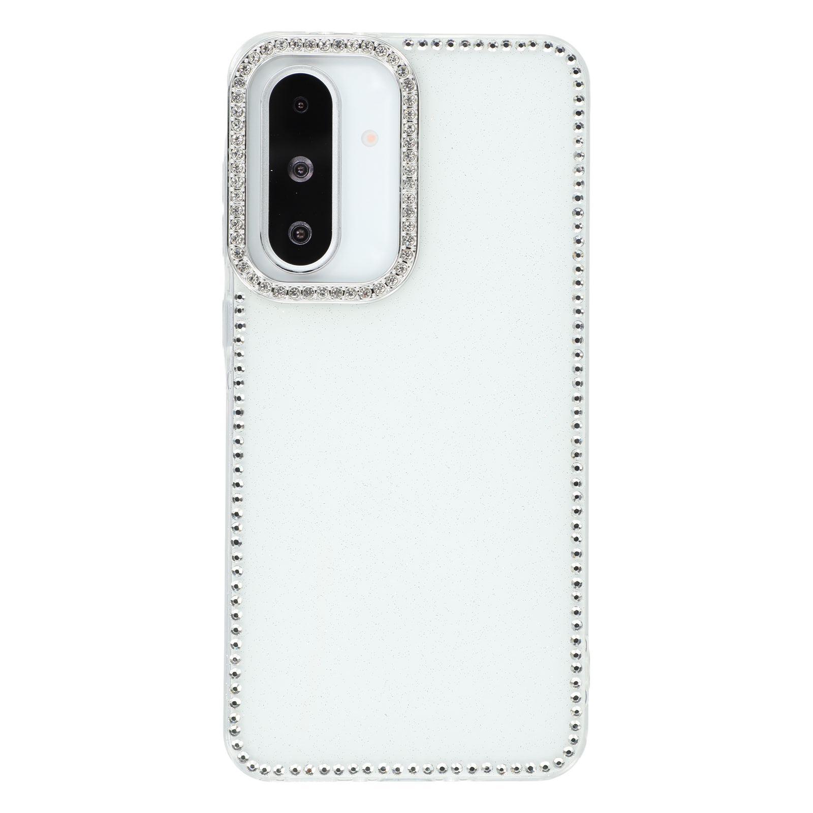 

Для Samsung Galaxy A26 5G Чохол з Крайкою зі Стразами Блискуча Задня Панель ТПУ + ПК IMD Чохол для Телефону F