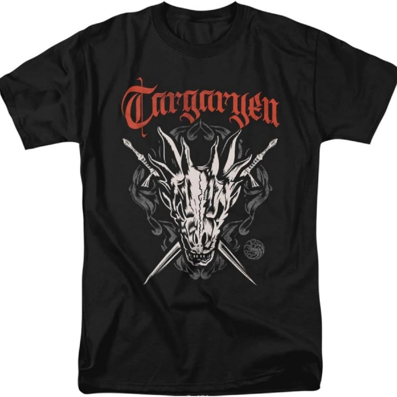 

Game of Thrones Targaryen Dragon Metal Unisex Adult T-Shirt Black XXXXXL чорний
