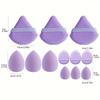 12/9pcs Makeup Sponge Puff Set Triangular Powder Puffs Mini Finger Powder Puffs Cosmetic Foundation Sponges Make Up Accessories