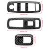 For Dodge Charger 2016-2021 Inner Window Lift Panel Trim Black Carbon Fiber ABS Decora Interior Window Switch Cover Trim 4pcs