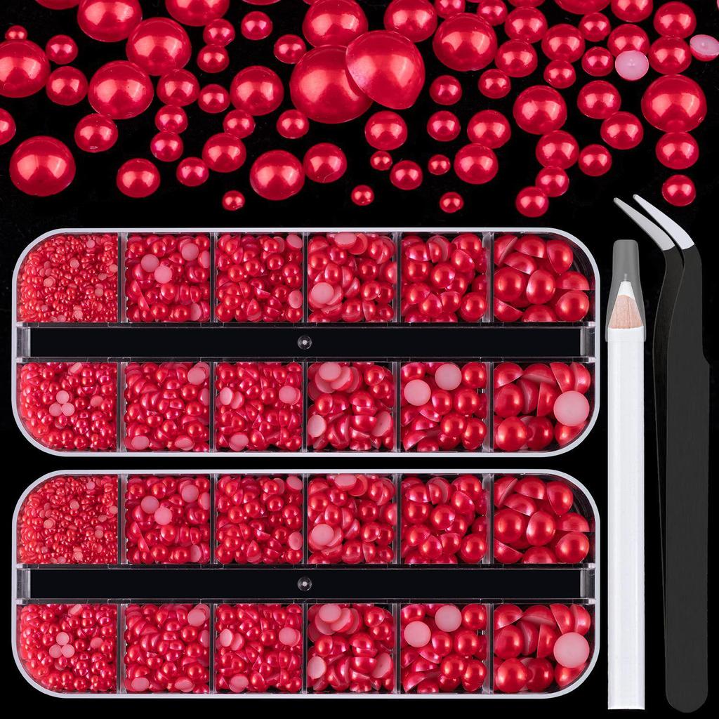 Flat Back Pearl & Rhinestone Face and Nail Art Stickers