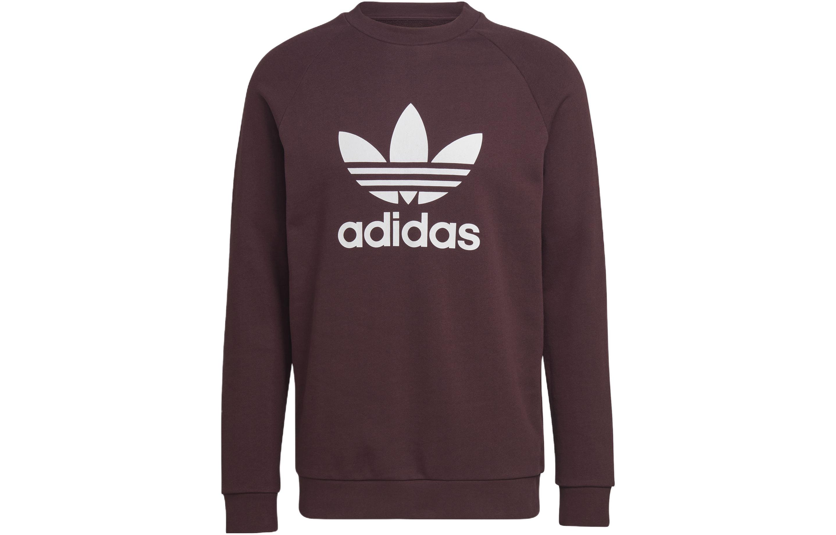 Adidas Originals Sweatshirts Men s Red Crew Neck Moderate HK5293 S