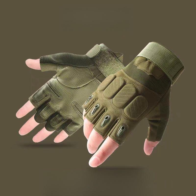 Military Tactical Full-Finger Gloves, Men Anti-Slip Wear-Resistant Climbing Training Fitness Gloves