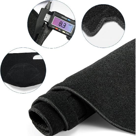 Dashboard Dash Cover Mat Carpet Compatible With 99-06 Chevy Silverado GMC Sierra,00-06 Chevy Suburban Tahoe GMC Yukon/XL,01-06 Chevy Avalanche(Black)