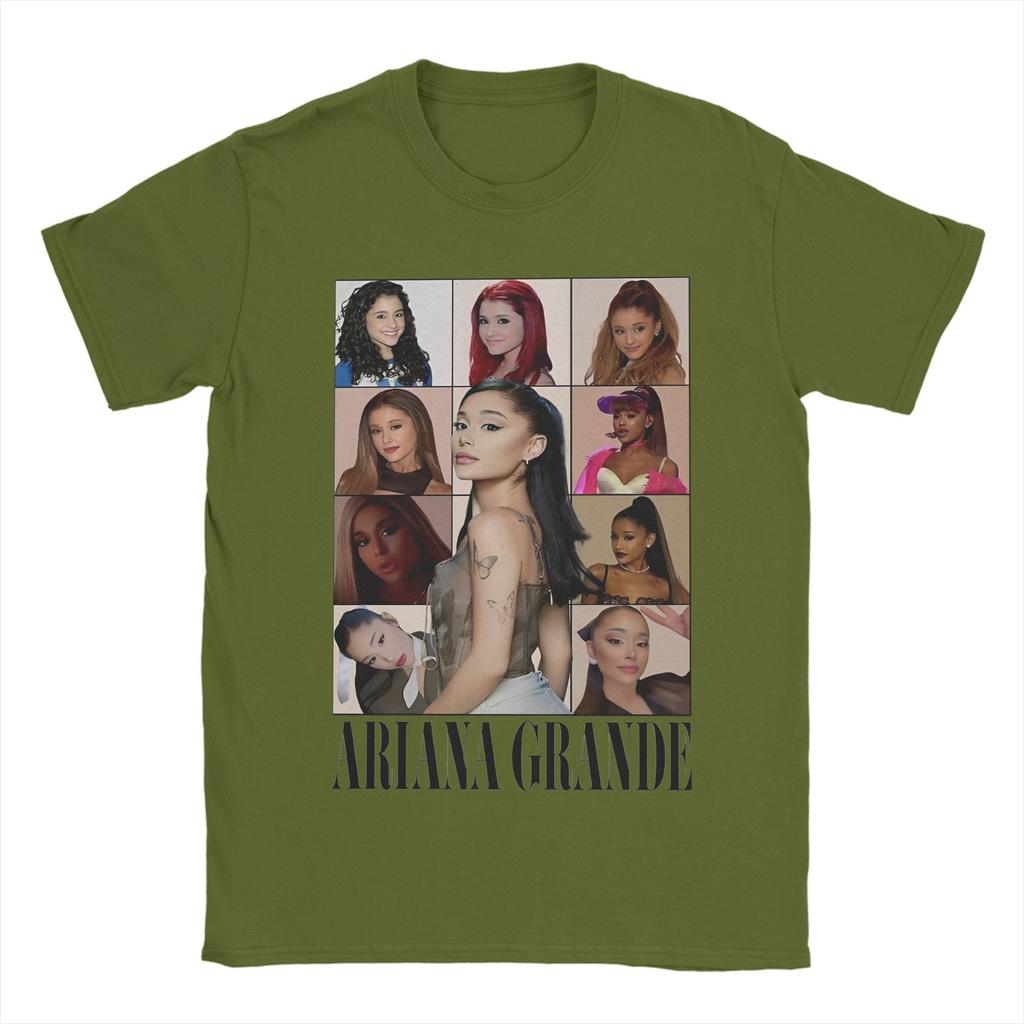 Men Ariana Grande The Eras Tour T Shirts The Dangerous Woman Era 100% Cotton Clothes Summer T Shirt O-Neck Casual Tee Shirt