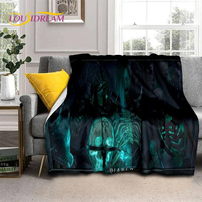 Diablo 3D Retro Game Gamer Soft Flannel Blanket for Beds Bedroom Sofa Picnic,Throw Blanket for Cover Outdoor Leisure Nap Gift