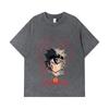 275 GSM Washed T-shirts 100% Cotton Black Clover V4 Asta Print Unisex Heavy Cotton T Shirt