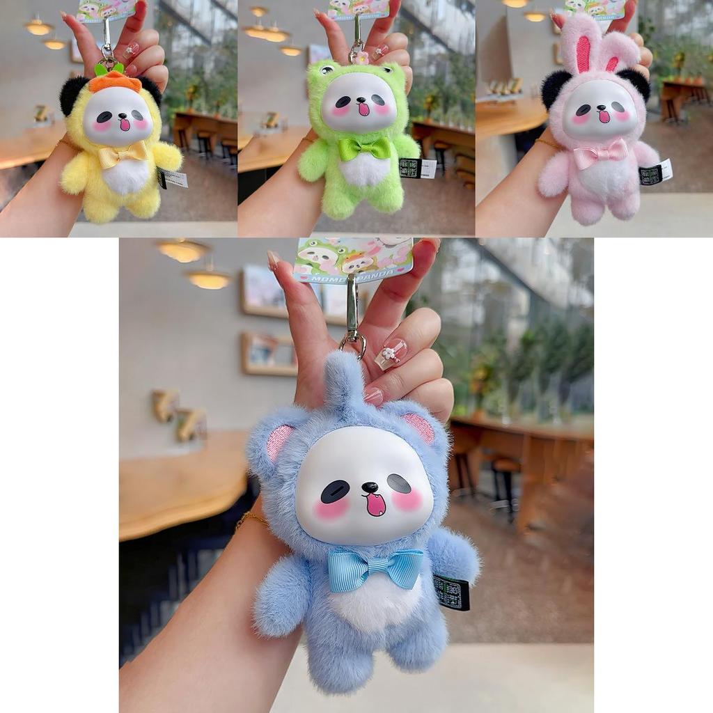 Panda Cartoon Plush Keychain With Soft Toy Pendant For Kids And Collectors