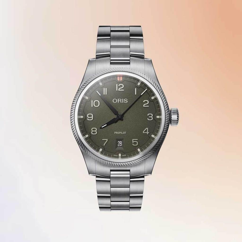 Oris Big Crown ProPilot Date 41mm Blaues Zifferblatt Edelstahlarmband Automatik Herrenuhr (733-7805-4167MB)