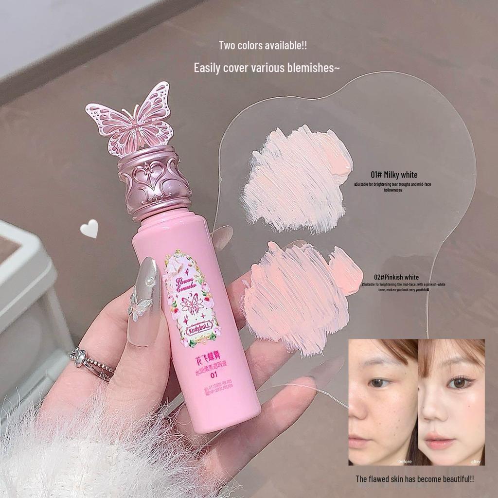 Kodyboll Feuchtigkeitsspendender Blume Schmetterling Concealer: Weichzeichner, Aufhellend, Natürliche Abdeckung für Unreinheiten & Aknenarben