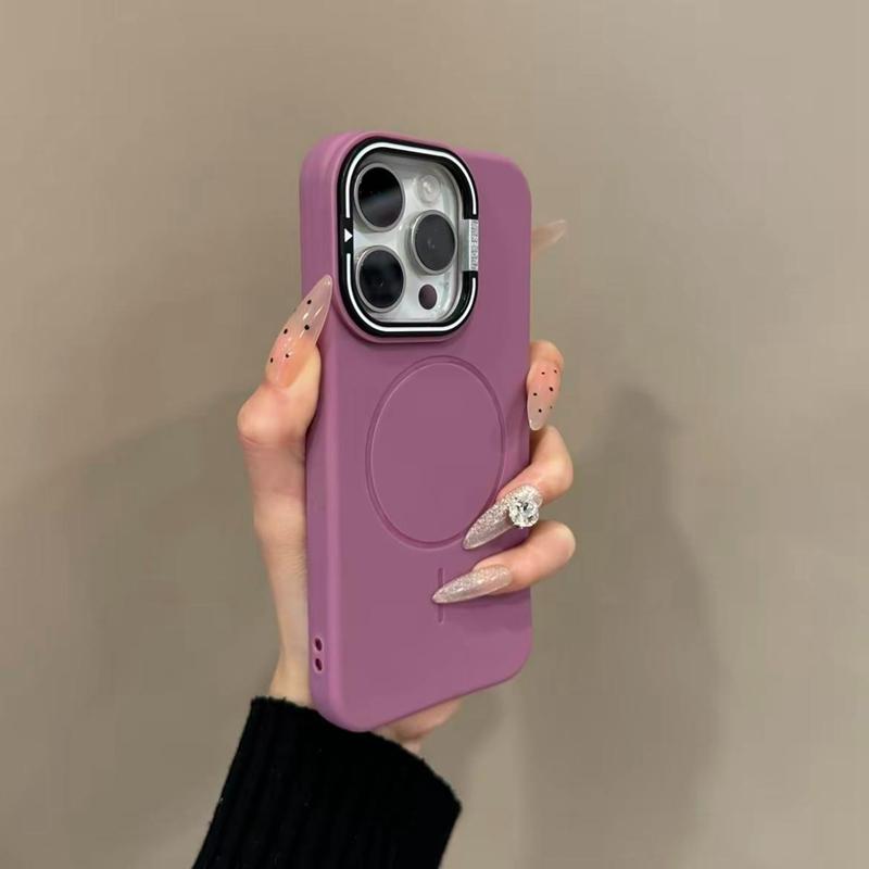 

Magsafe Wireless With Holder Phone Case For iPhone 11 12 13 14 15 16 Pro Max Plus Magnetic Bracket Bumper Cases Cover For iPhone 14 Plus