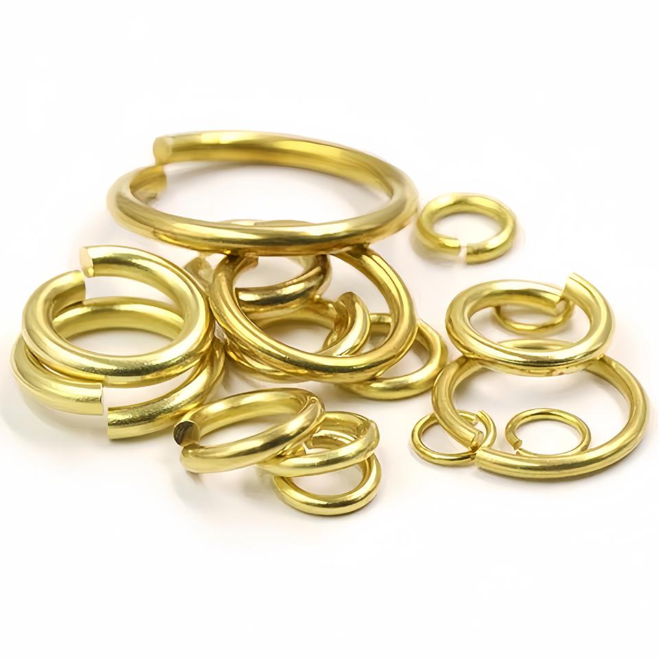 Solid Brass Jump Rings Split Jump Ring Open O Ring Connector 5mm-18mm for Necklace Jewelry Making Findings Accessories Supplies