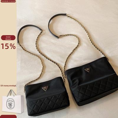 Nanfeng Chio Black Gold Chain Crossbody Bag - Women's 2025 Autumn/Winter Collection