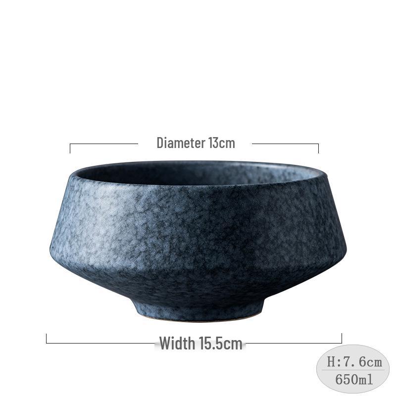 Nordic Grey Ceramic Bowl Set: Rice, Salad, Noodle, Soup, Dessert, Vase.