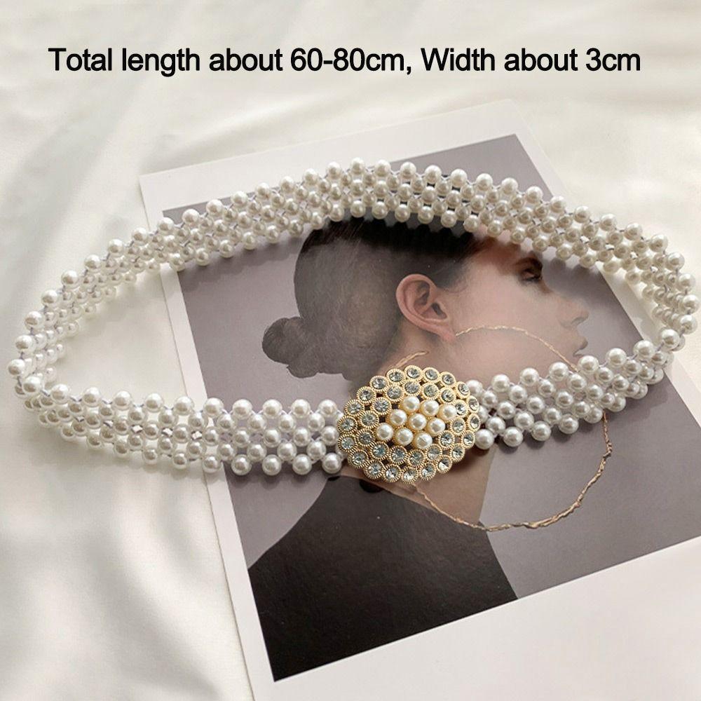 Rock Pullover Kleid Träger Dünner Bund Perlen Taillenkette Taillengürtel Taillenkette Damen Gürtel