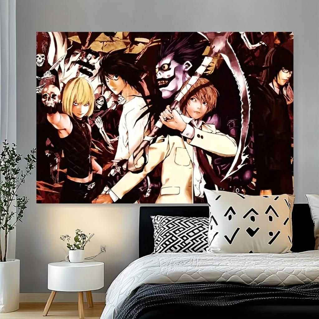 Arazzo Anime Tokyo Ghoul Arte da Parete Kaneki Ken e Personaggi Decorazione Manga Giapponese Serie Horror Regalo per Fan Decorazione Stanza