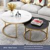 Modern Round Sintered Stone Coffee Table, 2026 Light Luxury Model for Small Apartments and Living Rooms.