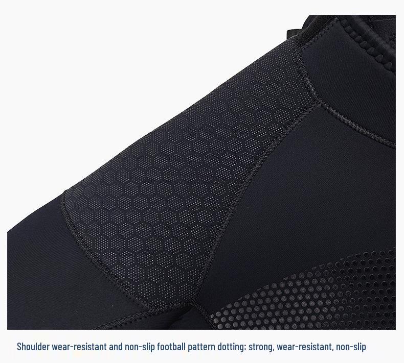 OUZO7mm CR Super Elastic Long Sleeve Wetsuit - Thick, Cold-Proof for Surfing, Free Diving, and Scuba Diving