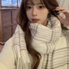 New plaid scarf women's winter warmth and cold protection advanced sense Korean couple scarf student versatile man