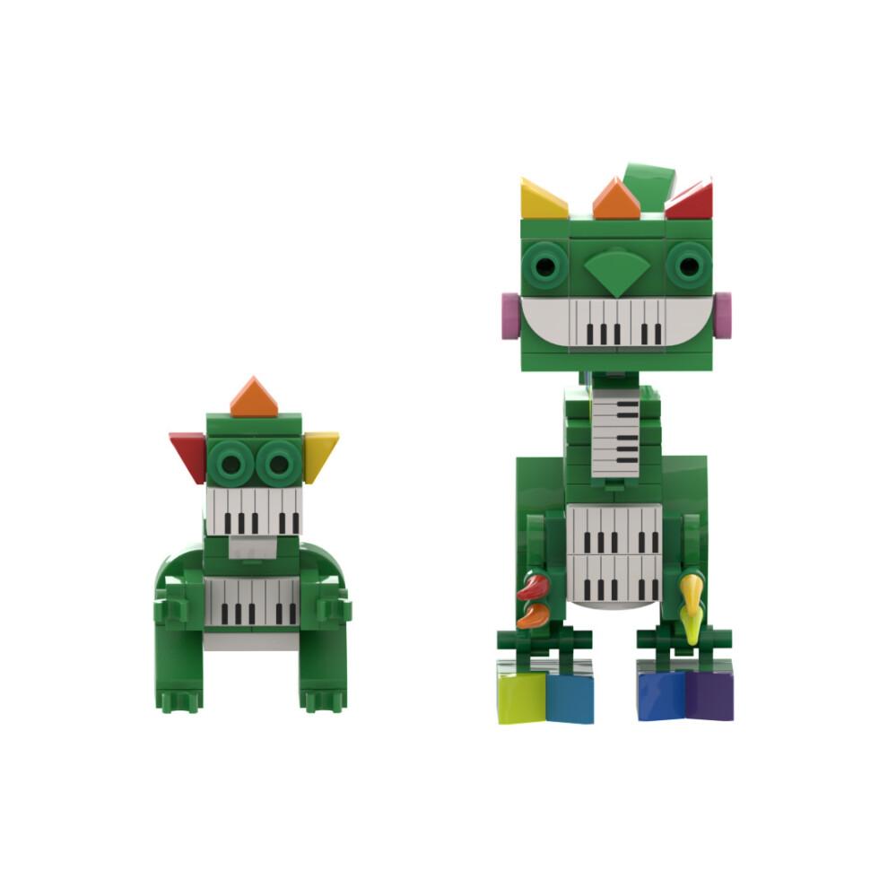 Poppy Playtime 4 Pianosaurus Building Blocks Smiling Critters Building Blocks Toys 2Pcs