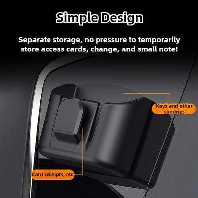 Car Key Holder Clip Auto Interior Storage Box Anti-Slip Dashboard Organizer Adhesive Mount For Card Key Rack Universal