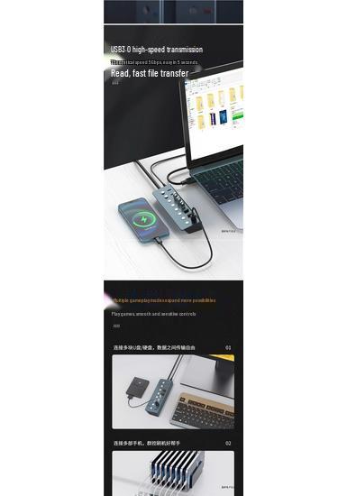 Xiaomi USB Hub Multi-Port Extender with Power Switch