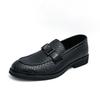 Fashion Luxury Brand Leather Shoes Brown Black Slip On Lattice Pattern Men's Casual Shoes Wedding Office Banquet Casual Loafers for Men