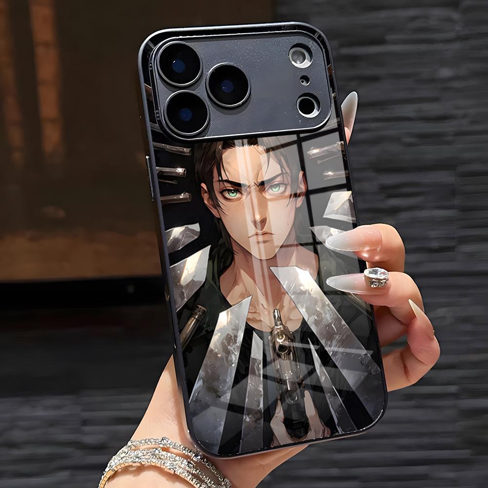 Attack On Titan Phone Case For IPhone 17 Pro Max 16 15 14 Pro Max 13 11 X Xs Xr 8 7Plus Glass Cover