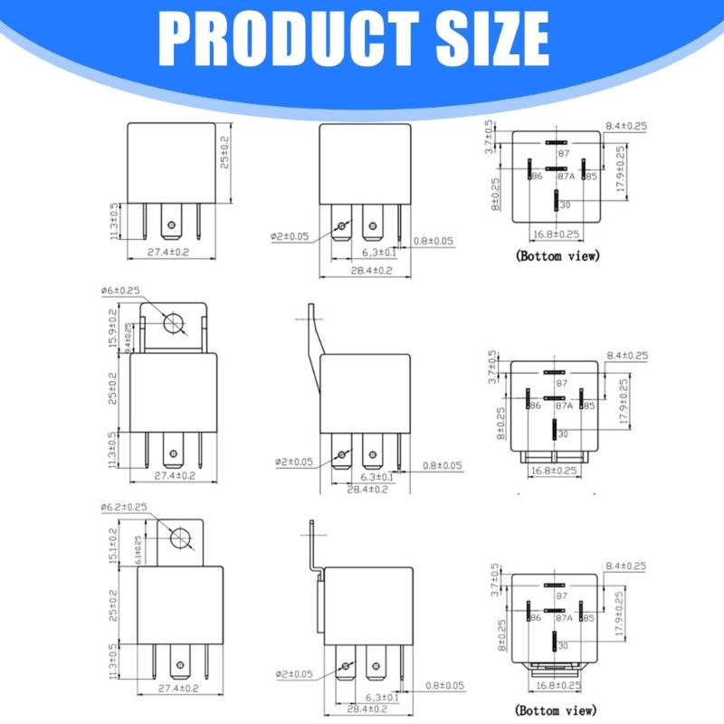 5 Pin 12V/24V 40A Vehicle Relays Precisions Current Control Universal Power Automotive Heavy Current Relays