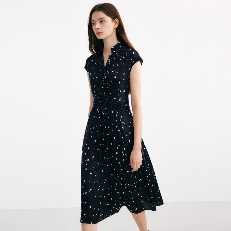 Giovanni Valentino Summer Silk Blend A-Line V-Neck Dress XL
