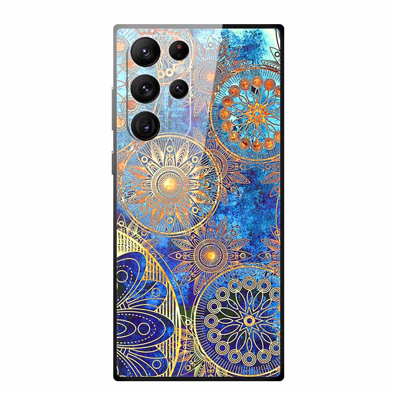 Gehärtetes Glas Case Für Samsung Galaxy S25 Ultra Case S 25 Ultra Hartes Rückseiten Cover Weicher Stoßfänger Für Samsung S23 S22 S24 Ultra Case