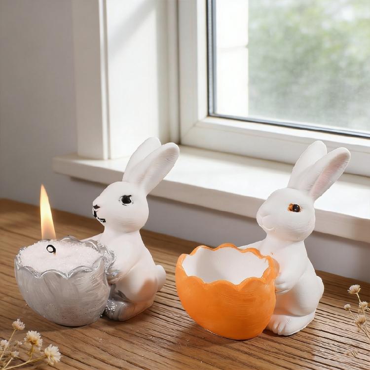 Decorationative Silicone Mould for Rabbits in Eggs Shell Designs Great for Holiday Parties Craft and Decoration