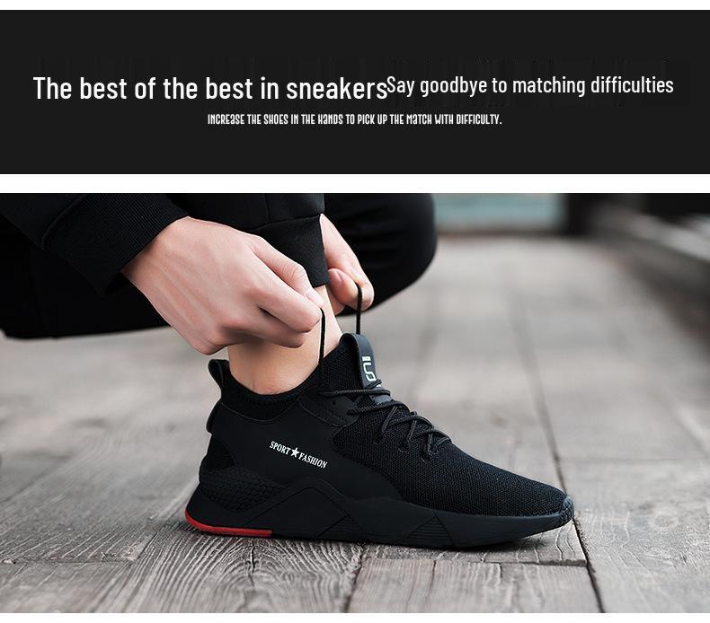 Andningsbara sneakers för män i stora storlekar: Mångsidiga Modetygskor för Vår & Höst