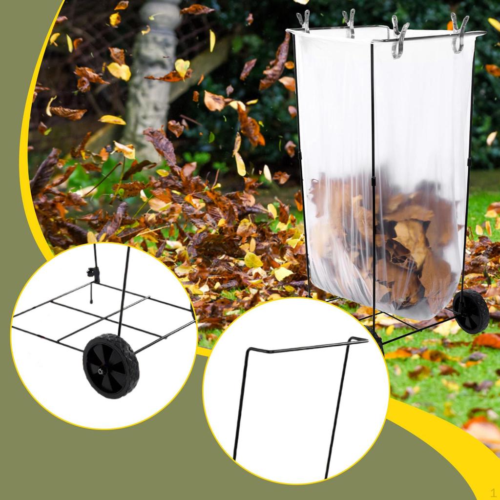Waste Bag Holder Made of Metal with A Shaped Handle. Easy to Assemble for Gardening And Camping