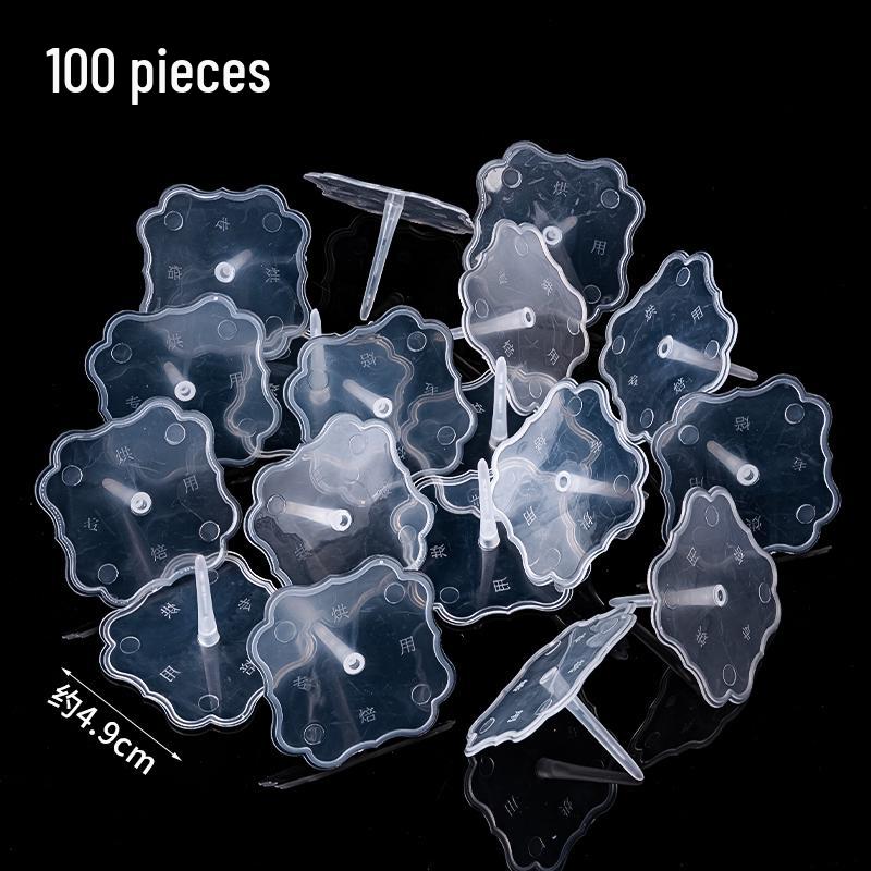 Clear Plastic Figurine Holder for Cake Decorations, Birthday Scene Accessories