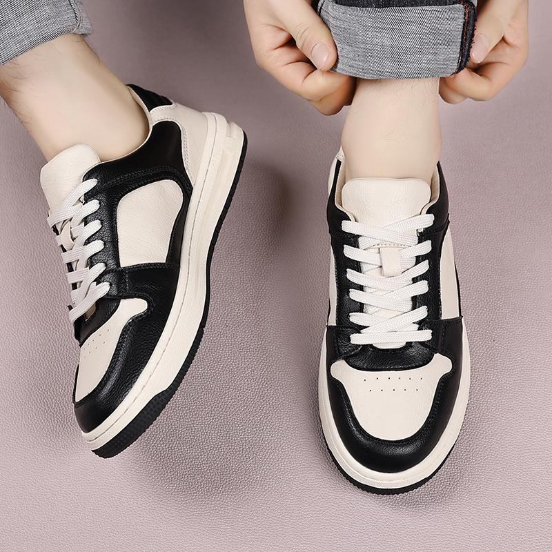 Fashion Classic Male Comfortable Casual Shoe Hot Sale Mens Leather Sneakers All-match Flats Mens Shoes Breathable Male Skateboard Shoes